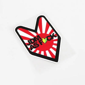 JDM AF Wakaba Leaf Rising Sun Sticker - Tokyo Tom's