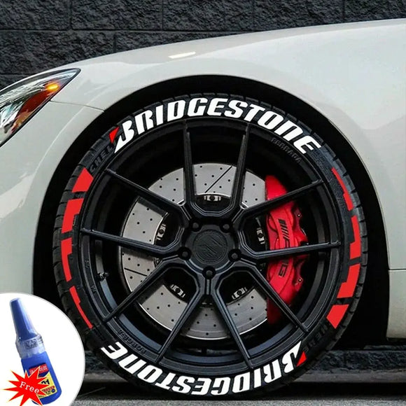 JDM Bridgestone Style Tyre Letter Stickers Set