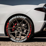 JDM Bridgestone Style Tyre Letter Stickers Set