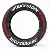 JDM Bridgestone Style Tyre Letter Stickers Set