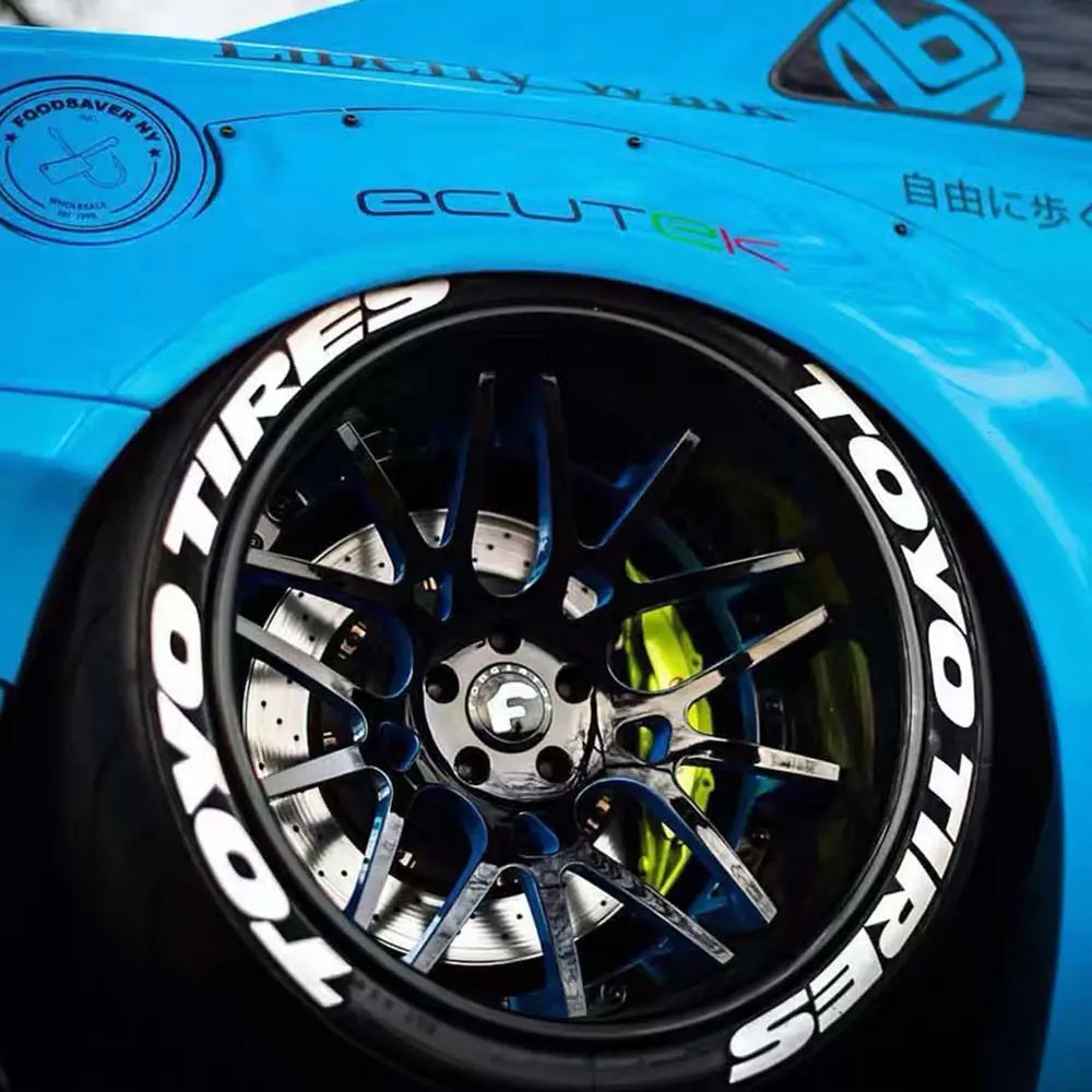 JDM Toyo Tires Style Tyre Letter Stickers Set - Tokyo Tom's