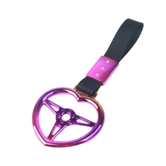 JDM Tsurikawa Purple Neo Heart Steering Wheel