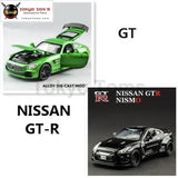 KIDAMI 1:32 AMG Nissan GTR benz alloy car model toys for children diecast car toy gift sports MINI AUTO