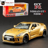 KIDAMI 1:32 AMG Nissan GTR benz alloy car model toys for children diecast car toy gift sports MINI AUTO