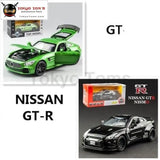 KIDAMI 1:32 AMG Nissan GTR benz alloy car model toys for children diecast car toy gift sports MINI AUTO