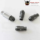 Gray Racing Aluminum Locking Lug Nuts  W/Key 12X1.5 D1 Spec + 4 Pieces