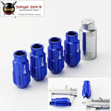 4 Pcs W/ Key 12X1.5 Spec Racing Aluminum Lock Locking Lug Nuts Blue