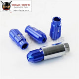 4 Pcs W/ Key 12X1.5 Spec Racing Aluminum Lock Locking Lug Nuts Blue