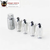 4 Pcs W/ Key 12X1.5 Spec Racing Aluminum Lock Locking Lug Nuts Silver