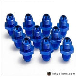 10PCS/LOT Blue Anodized Lightweight Finish -4 AN Male Flare to -4 AN Male Flare Union Fitting Adapters Stra AN4-AN4