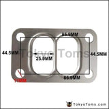 10Pcs/Lot T3 T34 T35 T38 Twin Entry Divided Turbo Manifold Turbine Inlet Gasket 304 Stainless Steel