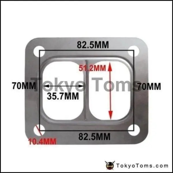 10Pcs/Lot T4 Turbo Turbine Inlet Divided Gasket Stainless Steel304 Gasket  For T04 Turbo Hq Turbo Inlet Gasket