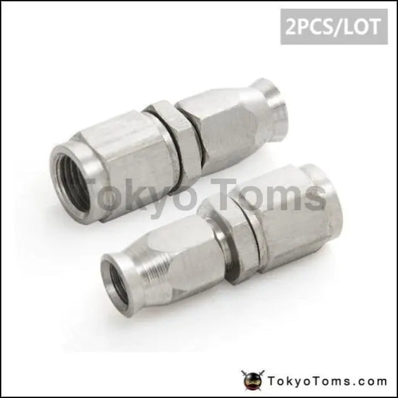 Stainless Steel -3 Straight Brake Swivel Teflon Hose Ends - 2Pcs/Lot - Tokyo Tom's