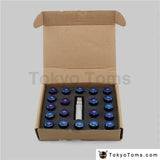 20pcs/set 32mm Roasted Blue Stainless Steel Wheel Lug Nuts M12x1.5/M12x1.25