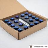 M12x1.5 Stainless Steel Roasted Blue Rays Lug Nuts Wheel Nuts Spline Wheel Lock Nut - Tokyo Tom's