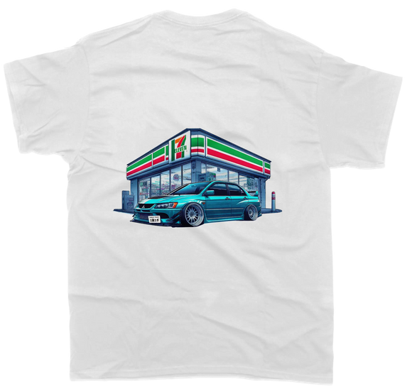 Mitsubishi EVO 7Eleven T-Shirt - Unisex - Car Enthusiast - Drifting Drag JDM