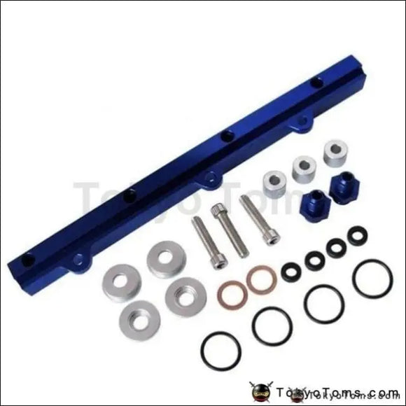 Mitsubishi EVO123 Aluminium Billet Top Feed Injector Fuel Rail Turbo Kit Blue High Quality - Tokyo Tom's