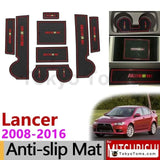 Mitsubishi Lancer 2008 - 2016 Rallyart EVO X Anti-Slip Gate Slot Mat Rubber Cup