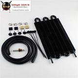 6 Row Radiator Remote Aluminum Transmission Oil Cooler + Hose / Mounting Kit Bk - Tokyo Tom's