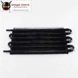 6 Row Radiator Remote Aluminum Transmission Oil Cooler + Hose / Mounting Kit Bk - Tokyo Tom's