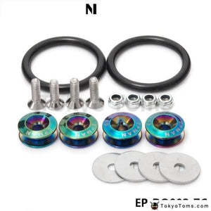 Neo Chrome JDM Aluminum Quick Release Fasteners Kit Fit For Bumper Trun - Tokyo Tom's