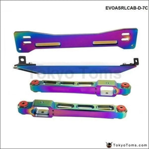 Neo Chrome Subframe Bar+ Lower Tie Bar+ Rear Lower Control Arm For Mitsubishi Evo - Tokyo Tom's