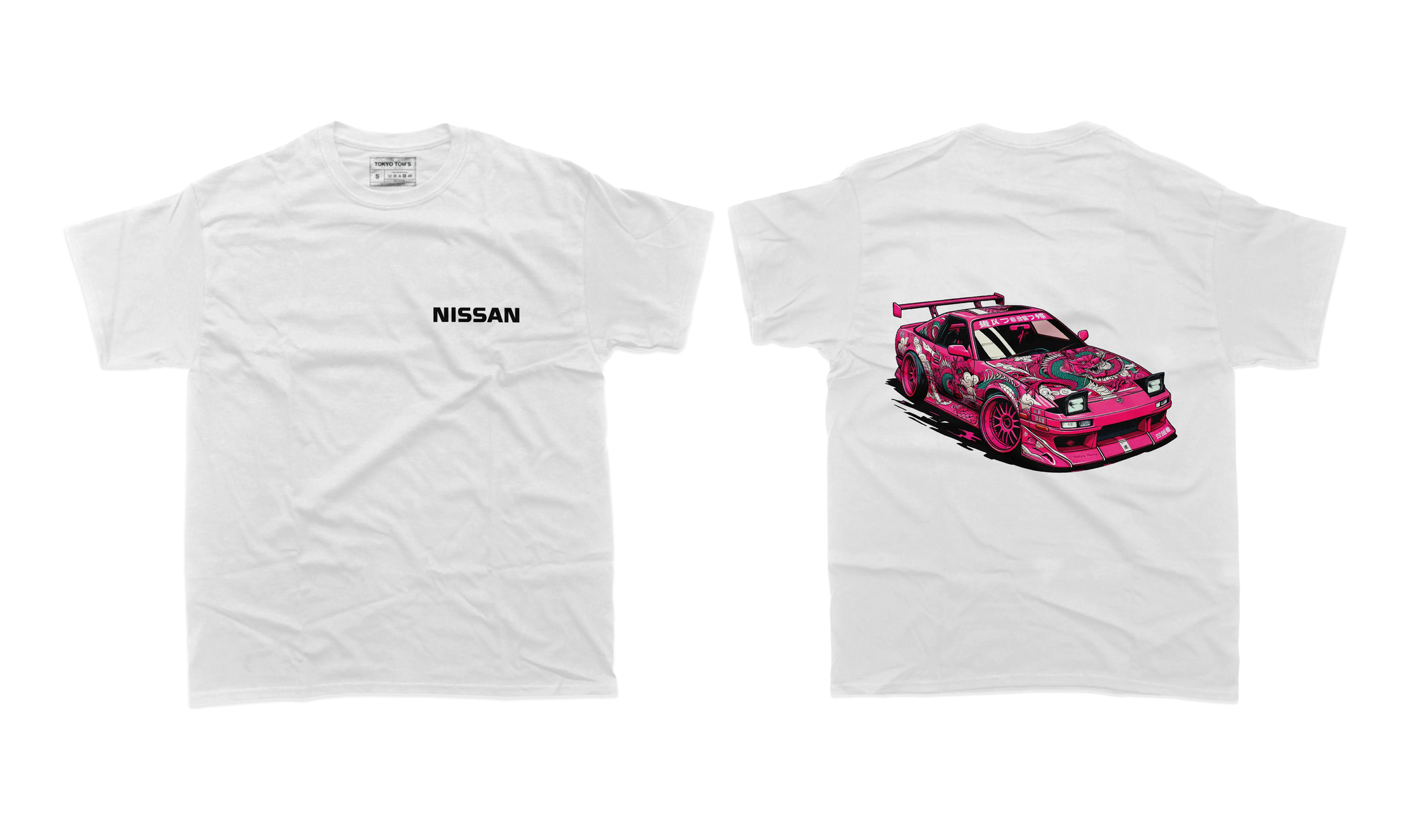 Nissan 180SX Pink on T-Shirt - Unisex - Car Enthusiast - Drifting