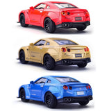 Nissan GTR Alloy Diecast 1:32 Model Mini Car Sound Light Pull back