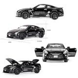 Nissan GTR Alloy Diecast 1:32 Model Mini Car Sound Light Pull back