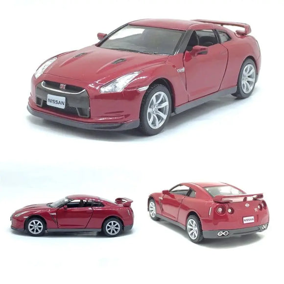 Nissan GTR R35 cars 2 open door model 1:36 scale alloy pull back