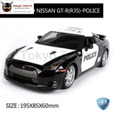 Nissan GTR(R35) 370Z POLICE Diecast 1:24 Model Car Toy New In Box - Tokyo Tom's