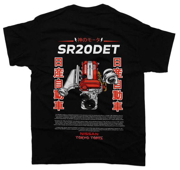 Nissan SR20 T-Shirt - Engine Motor 4 cylinder - Unisex - Car Enthusiast - Drifting Drag JDM