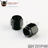 2Pcs 4-An An4 Anodized Aluminum Adapter Female Flare Cap /Plug/ Nut Fitting Bk