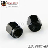 2Pcs 4-An An4 Anodized Aluminum Adapter Female Flare Cap /Plug/ Nut Fitting Bk