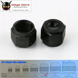 2Pcs Anodized Aluminum 10-An AN10 Adapter Female Flare Cap /Plug/ Nut Fitting Bk