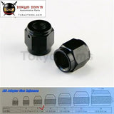 2Pcs Anodized Aluminum 6-An An6 Adapter Female Flare Cap /Plug/ Nut Fitting Bk