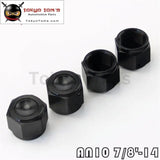 4Pcs Anodized Aluminum 10-An AN10 Adapter Female Flare Cap /Plug/ Nut Fitting Bk