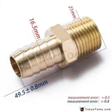 Brass 1/2" Mnpt X 5/8" Hose Barb Fitting For BMW VW Audi Vacuum Line/Fuel Pump/Oil Cooler - Tokyo Tom's