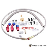 Oil Feed Return line T3 T4 T70 T66 T04E oil cooled Turbocharger Turbo  Hose Oil Feed + Oil Return Line Hose Kit - Tokyo Tom's