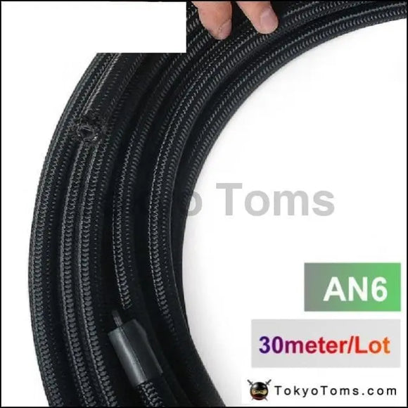 2013 very high quality - AN6 Cotton Over Braided Fuel / Oil Hose Pipe Tubing Light Weight, 30 Meters Roll TK-HYG6 - Tokyo Tom's