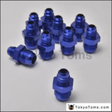 10PSC/LOT HOSE END FITTING / Oil cooler fitting AN6-AN8 fitting for braided stainless steel hose (blue,H Q) TK-FITTING AN6-AN8