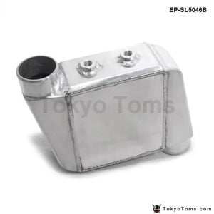 Universal Aluminum Bar & Plate Front Mount Water-To-Air Intercooler Inlet/Oulet 3.5" Core: 250 X 220 X 115Mm - Tokyo Tom's