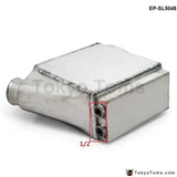 Universal Aluminum 15" X 11" X 4.5" Bar & Plate Front Mount Water-To-Air Intercooler Inlet/Outlet: 2.5" - Tokyo Tom's