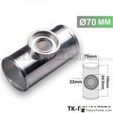 70MM 2.75"  CNC ALUMINUM TURBO PIPE / PIPING POLISH  FLANGE ADAPTOR FOR HS SSQV SQV BOV TK-BOV01FP70 - Tokyo Tom's