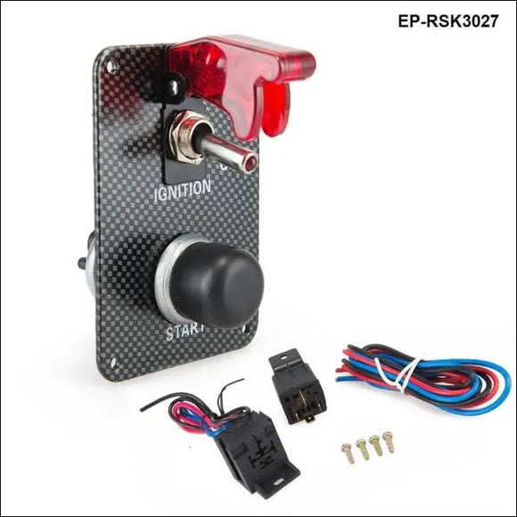 Performance Starter Push Button Red Safety Cover Panel Switch Kit For Racing - Tokyo Tom's