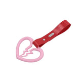 Pink Broken Heart Tsurikawa Pink PVC Strap