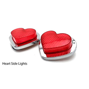 Pink LED Heart Shape Side Marker Indicators (Pair)