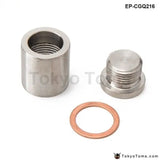 Racing Sport T304 1"Stainless Steel O2 / Oxygen Sensor Exhaust Bung (18Mm X 1.5) W/Plug - Tokyo Tom's