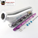 Polished Air Intake Manifold + Purple Fuel Rail Fits For Nissan Prtrol 4.8L Machined - Tokyo Tom's