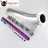 Polished Air Intake Manifold + Purple Fuel Rail Fits For Nissan Prtrol 4.8L Machined - Tokyo Tom's